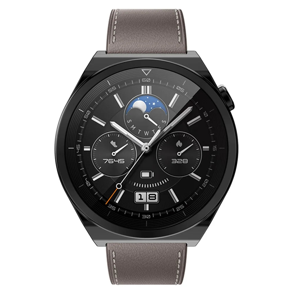 For Huawei Watch GT 3 Pro 46mm Soft TPU Shockproof Protective Case All-Around Anti-Scratch Screen Protector Cover - Black - 5