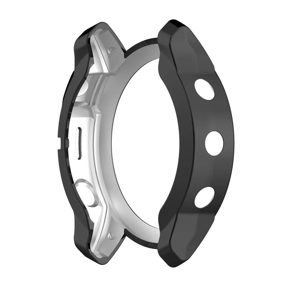 For Garmin Fenix 7/7 Solar/7 Sapphire Solar Hollow Out Watch Case Watch TPU Cover Protector with Electroplating - Black - 3