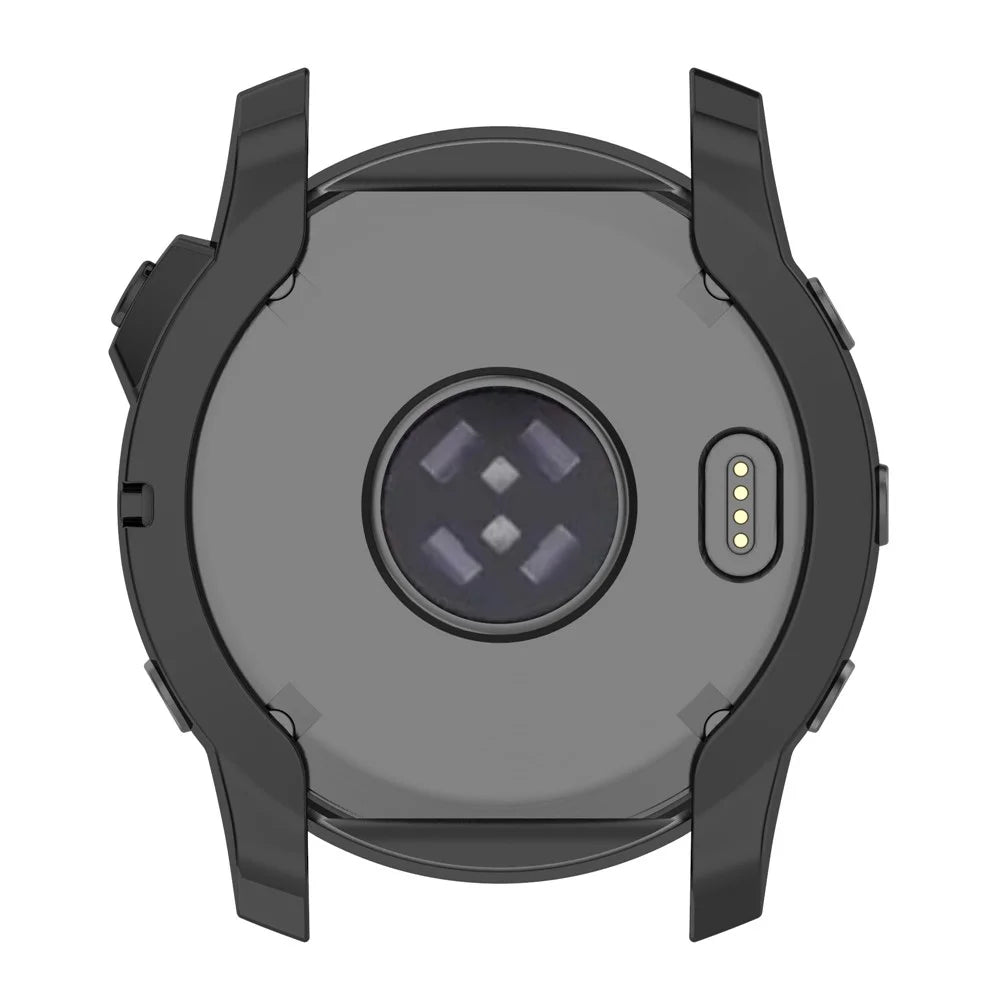 For Garmin Fenix 7/7 Solar/7 Sapphire Solar Hollow Out Watch Case Watch TPU Cover Protector with Electroplating - Black - 7