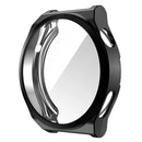 ENKAY HAT PRINCE For Huawei Watch GT 3 Pro 46mm Full Protection Electroplated TPU Smart Watch Case with Built-in Tempered Glass Screen Protector - Black - 3