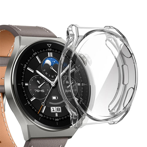 ENKAY HAT PRINCE for Huawei Watch GT 3 Pro 46mm Anti-scratch TPU Protective Watch Case Cover with 9H Tempered Glass Screen Protector - 1