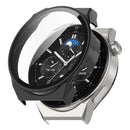 For Huawei Watch GT 3 Pro 46mm Anti-drop Hard PC Watch Case Cover with Tempered Glass Screen Protector - Black - 1