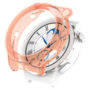 For Huawei Watch GT 3 Pro 46mm Hollow Out Smart Watch Case Half Coverage Watch Cover - Transparent Pink - 1