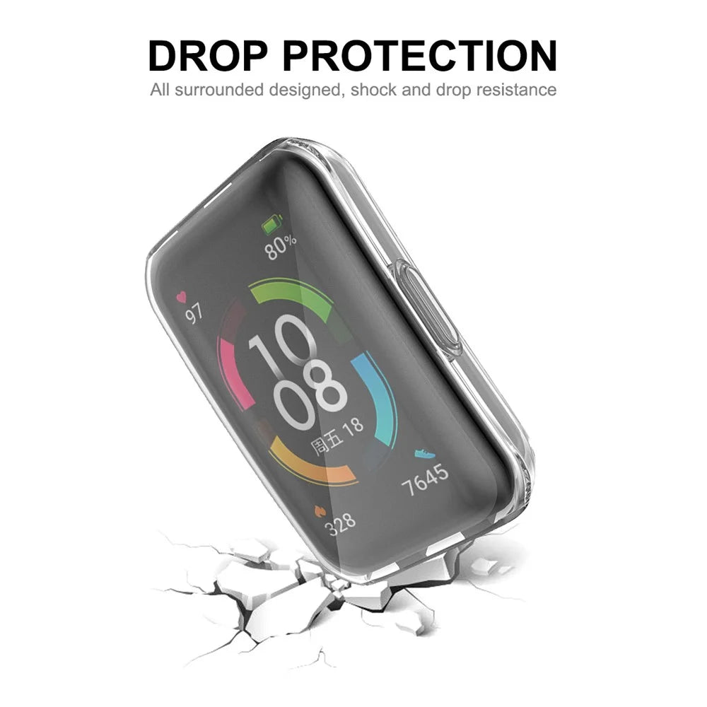 ENKAY For Huawei Band 7/6/Honor Band 6 Full Protection TPU Watch Case Anti-drop Cover - 7