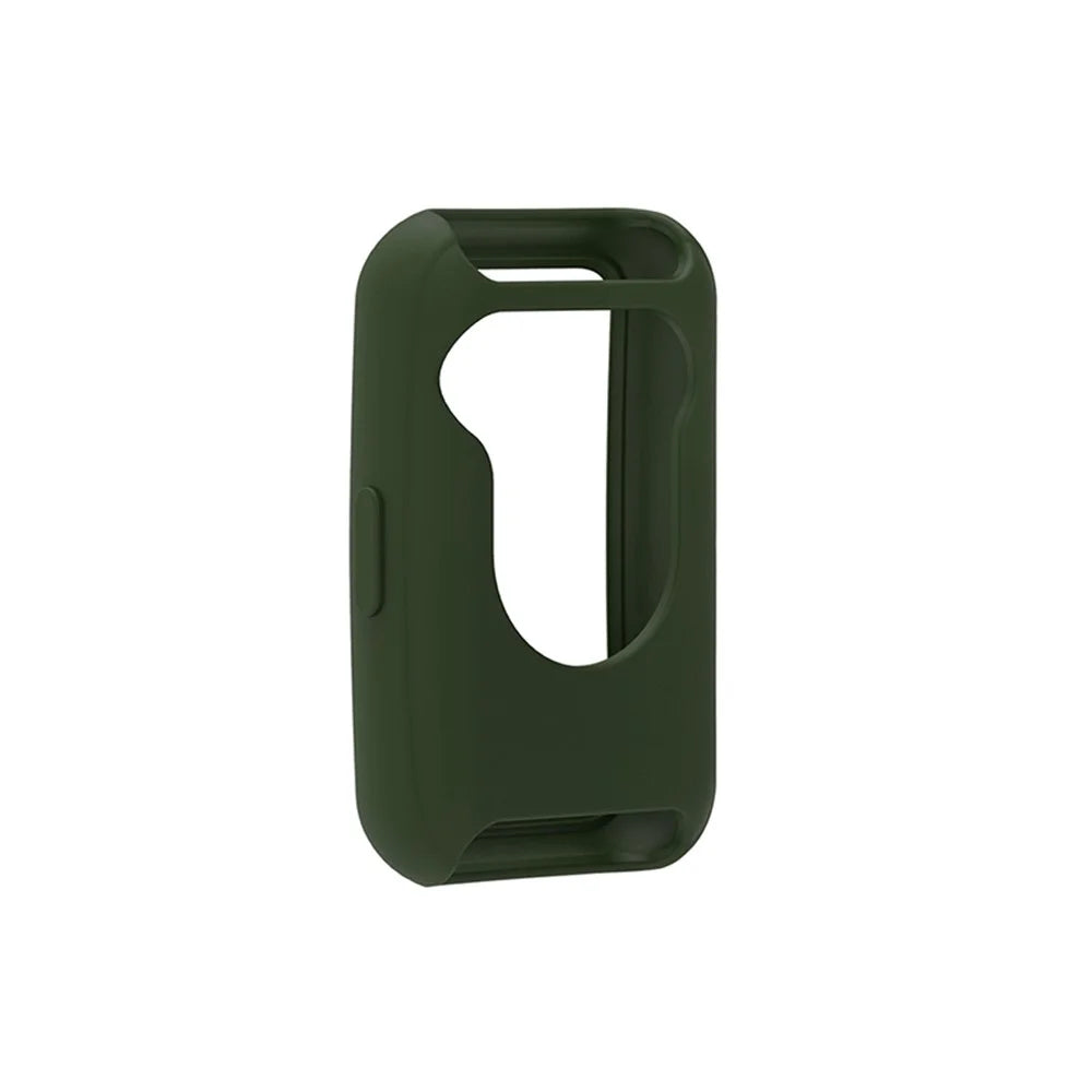 Soft Silicone Watch Case for Huawei Band 7/6, Anti-scratch Protection Watch Frame Cover - Army Green - 2