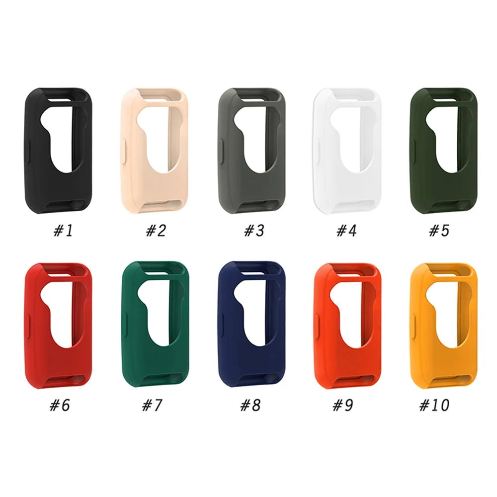 Soft Silicone Watch Case for Huawei Band 7/6, Anti-scratch Protection Watch Frame Cover - Army Green - 6