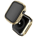 For Apple Watch Series SE3 / SE2 / SE1 /  6 / 5 / 4 44mm Electroplated PC Case with Tempered Glass Screen Protector Scratch-Proof Smart Watch Case - Gold - 5