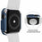For Apple Watch 9 / 8 / 7 45mm Stylish Electroplated PC Smart Watch Case Protective Cover with Tempered Glass Screen Protector - Blue - 6