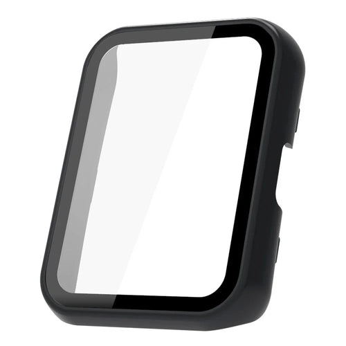 For Huawei Watch Fit 2 Integrated Hard PC Cover with Tempered Glass Screen Protector - Black - 1