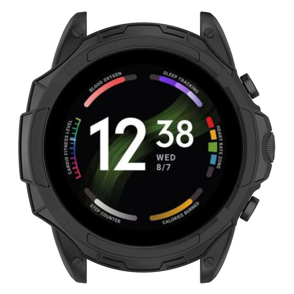 For Fossil Gen 6 Soft TPU Hollow-out Watch Case Protective Cover 42mm - Black - 5