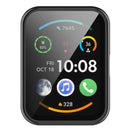 For Huawei Watch Fit 2 PC Case with Tempered Glass Screen Protector Scratch Resistant Smart Watch Case - Black - 5