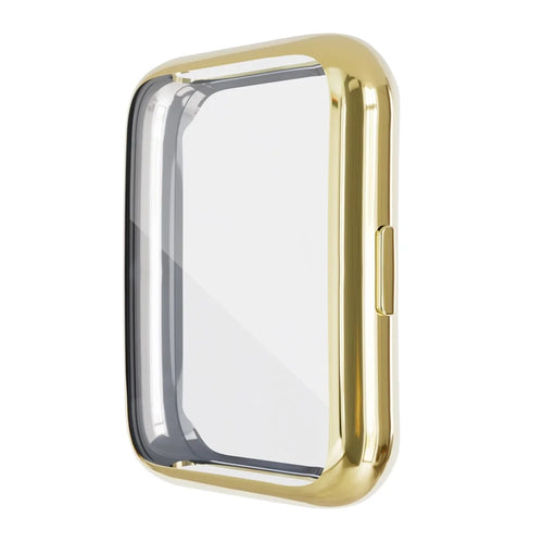 For Huawei Watch Fit 2 Electroplated 360-Degree Protection TPU Case with Screen Cover Anti-Drop Smart Watch Case - Gold - 1