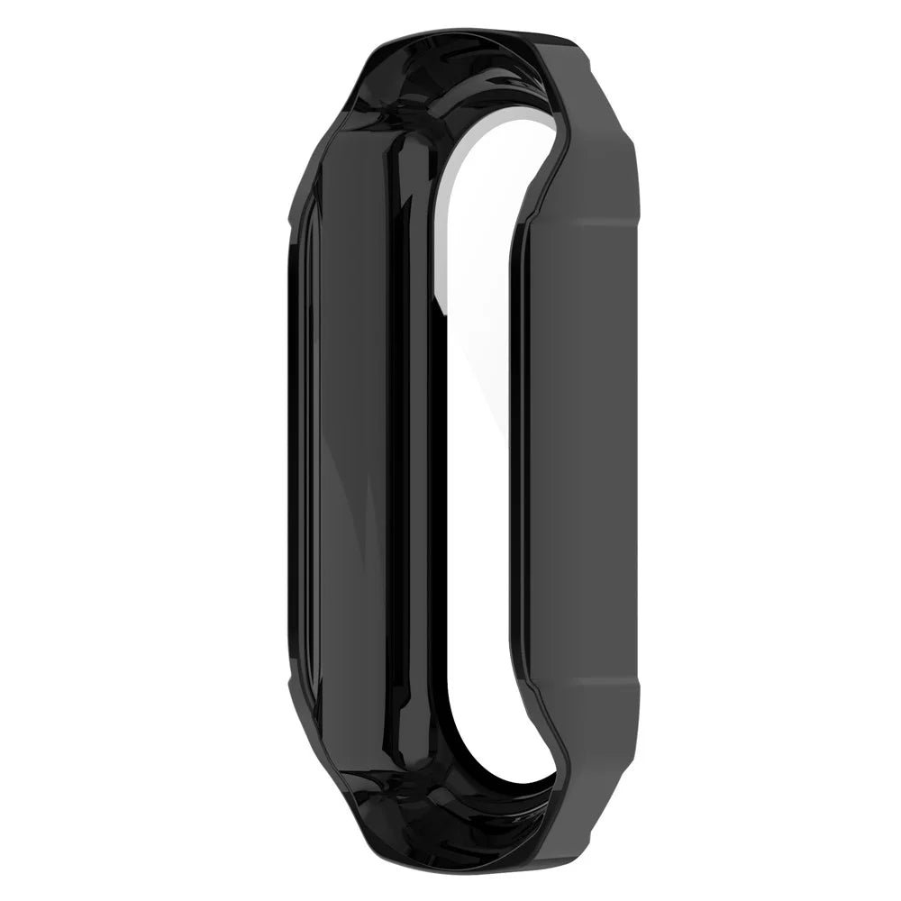 For Xiaomi Mi Band 7 / 7 NFC Hard PC Cover Watch Case with Tempered Glass Screen Protector Shockproof Watch Shell - Black - 3