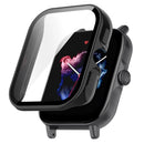 For Huami Amazfit GTS3 Drop-proof PC Watch Case Protective Cover with Tempered Glass Screen Protector - Black - 1