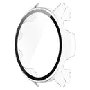 For Garmin Forerunner 955 Full Protection Hard PC Watch Case Cover with Tempered Glass Screen Protector - Transparent - 3