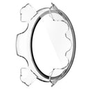 For Garmin Forerunner 955 Full Protection Hard PC Watch Case Cover with Tempered Glass Screen Protector - Transparent - 4