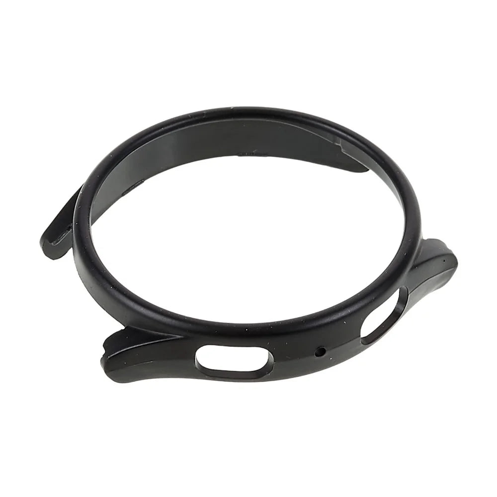 For Samsung Galaxy Watch5 44mm Rubberized PC Case Anti-Scratch Half Protective Cover - Black - 4