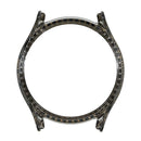 For Samsung Galaxy Watch5 40mm Hard PC Electroplating Bumper Frame Rhinestones Decor Shockproof Hollowed-out Protective Cover - Black - 3