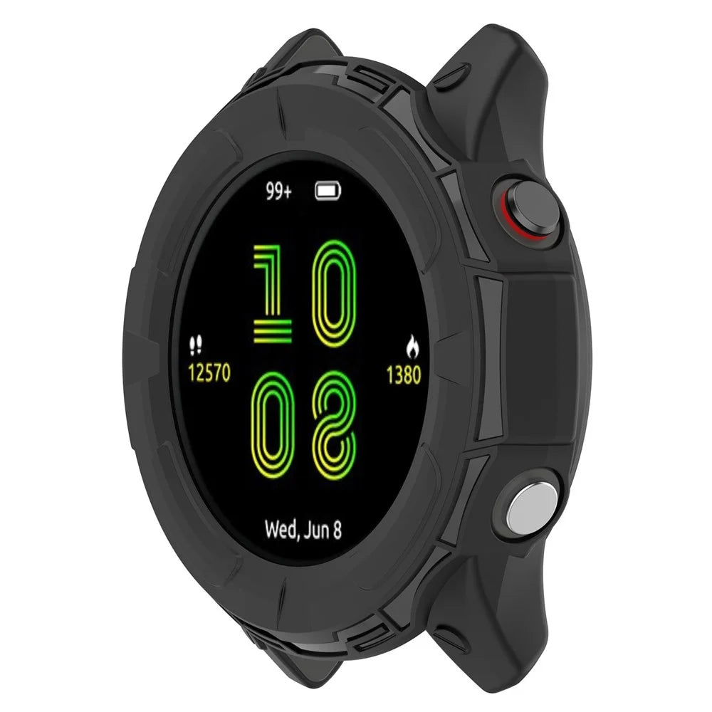 For Garmin Forerunner 255 Soft TPU Watch Protector Hollow-out Design Anti-Scratch Protective Cover Frame - Black - 2