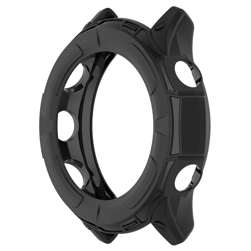For Garmin Forerunner 255 Soft TPU Watch Protector Hollow-out Design Anti-Scratch Protective Cover Frame - Black - 5