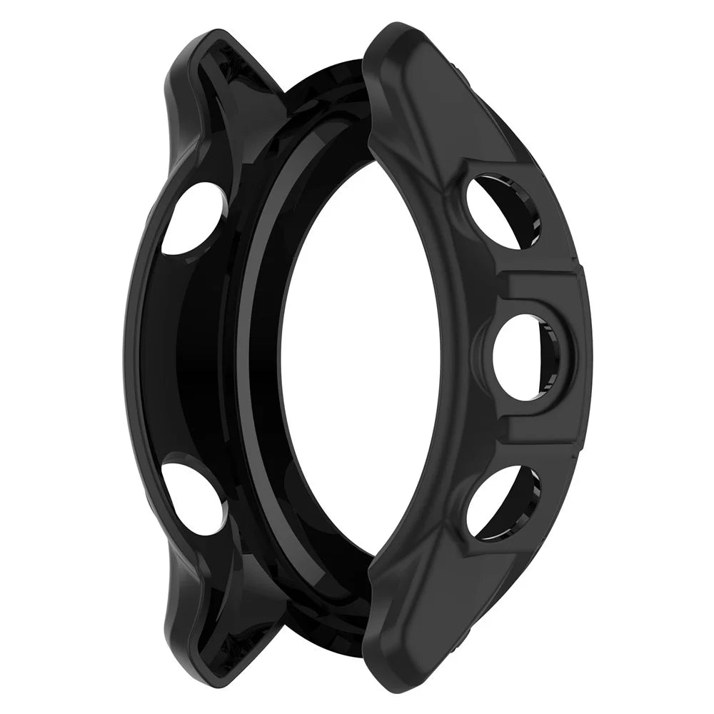 For Garmin Forerunner 255 Soft TPU Watch Protector Hollow-out Design Anti-Scratch Protective Cover Frame - Black - 6