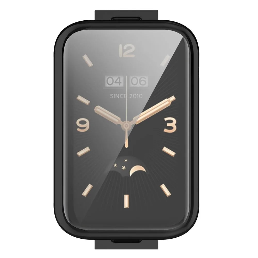 For Xiaomi Mi Band 7 Pro Soft TPU Full Coverage Protective Case Electroplated Frame Watch Cover Replacement - Black - 3