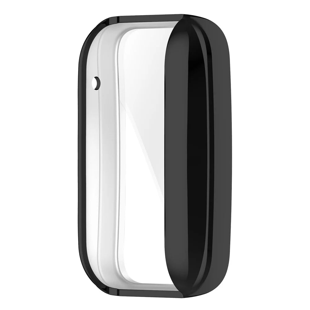 For Xiaomi Mi Band 7 Pro Soft TPU Full Coverage Protective Case Electroplated Frame Watch Cover Replacement - Black - 6