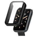 For Xiaomi Mi Band 7 Pro Hard PC  Case with HD Clear Tempered Glass Film Anti-Scratch Protective Cover - Black - 1