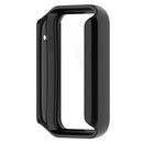 For Xiaomi Mi Band 7 Pro Hard PC  Case with HD Clear Tempered Glass Film Anti-Scratch Protective Cover - Black - 6