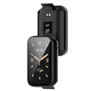 For Xiaomi Mi Band 7 Pro Hard PC  Case with HD Clear Tempered Glass Film Anti-Scratch Protective Cover - Black - 7