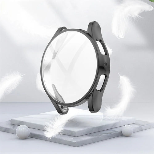 For Samsung Galaxy Watch5 44mm Soft TPU Protective Case All-Around TPU Anti-Scratch Electroplating Cover - Black - 1