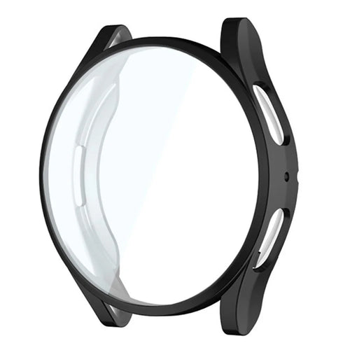 ENKAY HAT PRINCE For Samsung Galaxy Watch5 44mm Overall Protective Case Shockproof TPU Electroplating Watch Cover - Black - 1