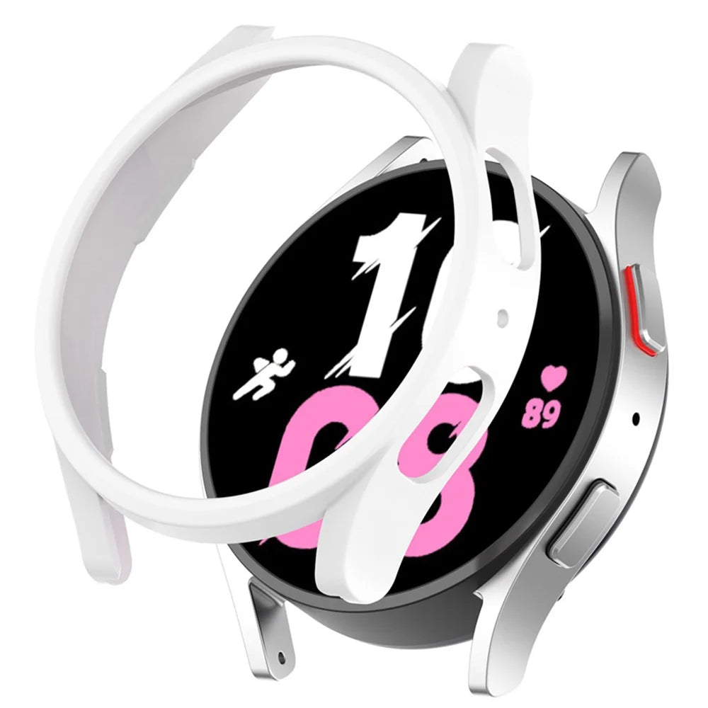 For Samsung Galaxy Watch5 / Watch4 44mm Hard PC Smart Watch Case Anti-scratch Hollow Protective Cover - White - 3