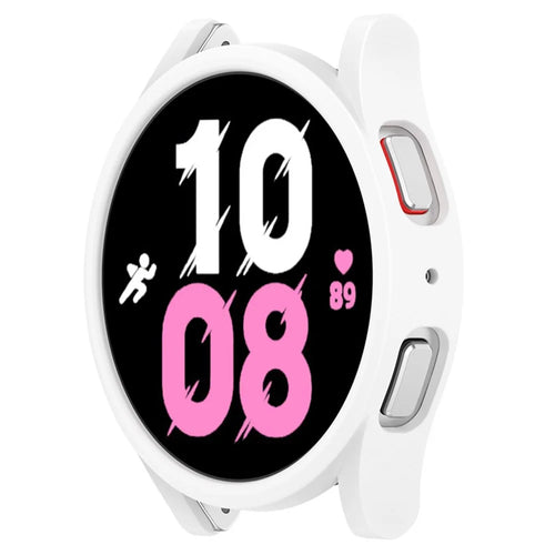 For Samsung Watch FE / Watch6 / Watch5 / Watch4 40mm Cover Hard PC Hollow Protective Watch Case - White - 1