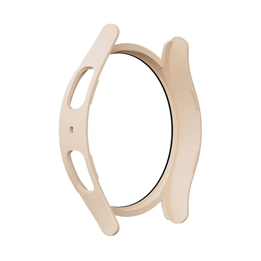 For Samsung Galaxy Watch 5 44mm / Watch4 44mm Anti-drop Hard PC Watch Case Protective Cover with Tempered Glass Screen Protector - Pink - 3