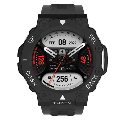 For Huami Amazfit T-Rex 2 Hard PC Smart Watch Case Scratch-resistant Dual Color Protective Cover - Black / White - 1
