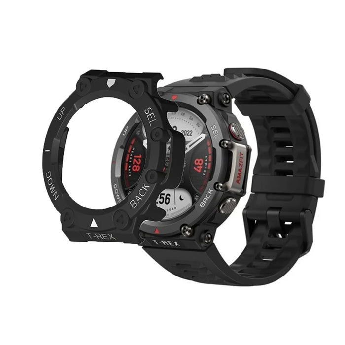 For Huami Amazfit T-Rex 2 Hard PC Smart Watch Case Scratch-resistant Dual Color Protective Cover - Black / White - 3