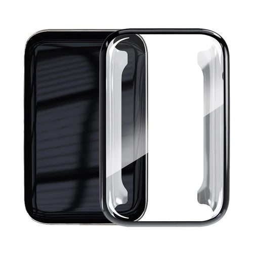 ENKAY HAT PRINCE For Xiaomi Mi Band 7 Pro Full Protection Soft TPU Watch Case Drop-Proof Electroplating Protective Cover with TPU Screen Film - Black - 1