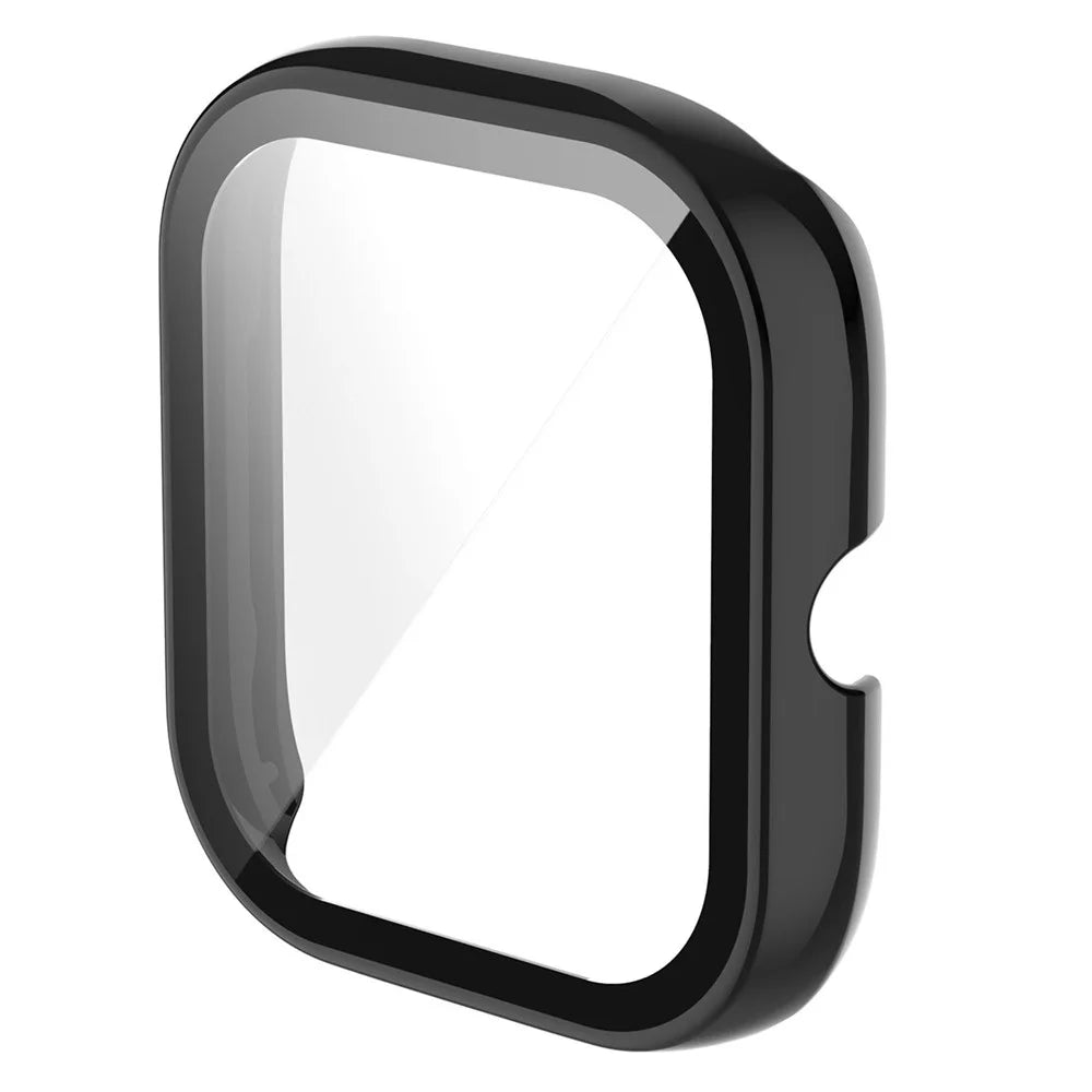 For Huami Amazfit Bip U / Bip U Pro / Pop / Pop Pro Hard PC Watch Case All-Around Full Protection Cover with Tempered Glass Screen Protector - Black - 4