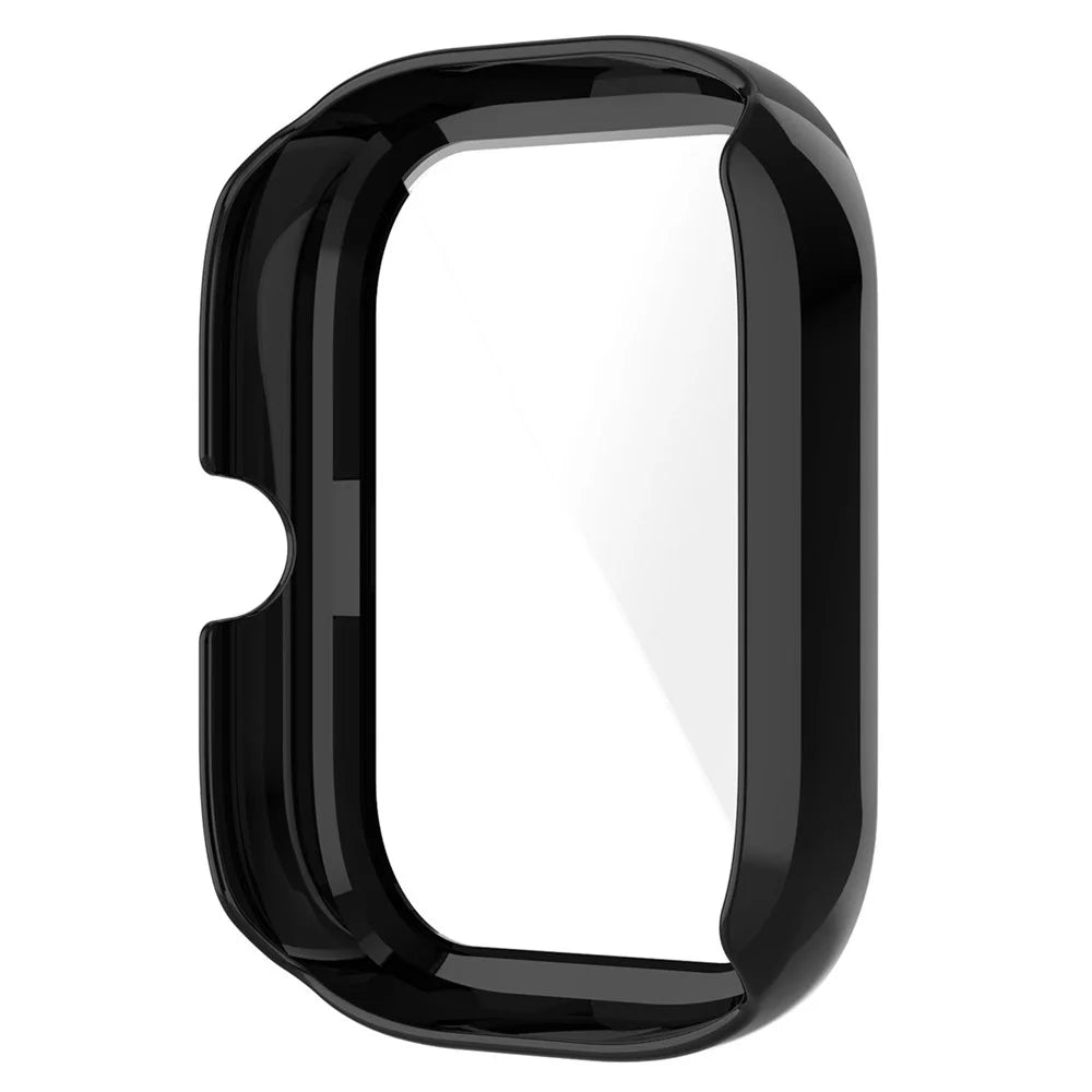 For Huami Amazfit Bip U / Bip U Pro / Pop / Pop Pro Hard PC Watch Case All-Around Full Protection Cover with Tempered Glass Screen Protector - Black - 5