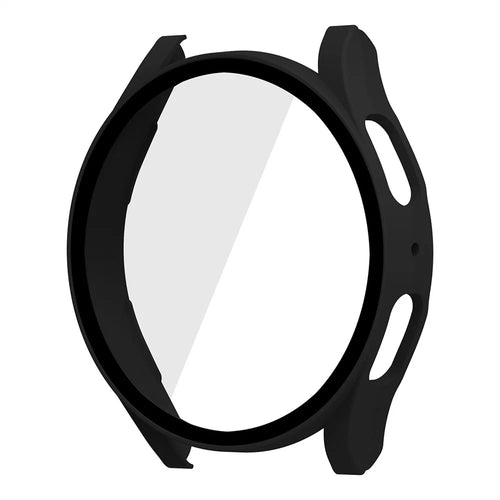 ENKAY HAT PRINCE for Huawei Watch 5 40mm Matte Rubberized Anti-scratch Hard PC Watch Case + Anti-wear 9H Tempered Glass Screen Protector - Black - 1