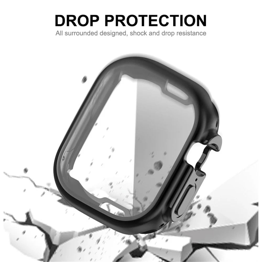 ENKAY HAT PRINCE For Apple Watch Ultra 3 / Ultra 2 / Ultra 49mm Transparent Case Flexible TPU Electroplating All-Around Cover with Front Screen Protector - Black - 6