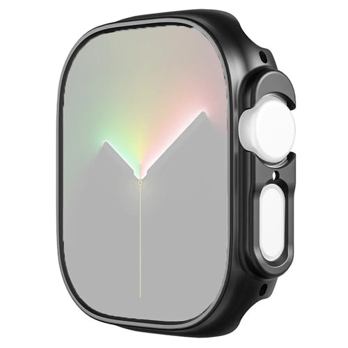For Apple Watch Ultra 3 / Ultra 2 / Ultra 49mm Matte Hard PC Case Half Protective Cover Bumper Frame - Balck - 1