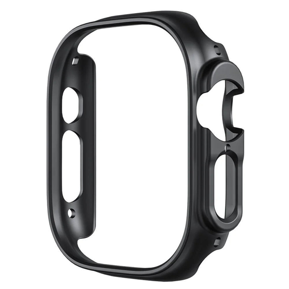 For Apple Watch Ultra 3 / Ultra 2 / Ultra 49mm Matte Hard PC Case Half Protective Cover Bumper Frame - Balck - 2