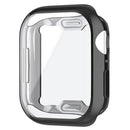 For Apple Watch Series 9 / 8 / 7 45mm Full Coverage TPU Watch Case Anti-scratch Electroplating Protective Cover - Black - 1