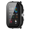 For Huami Amazfit GTS 4 Mini Hard PC Case with Tempered Glass Screen Protector Scratch Resistant Overall Protective Cover - Black - 2