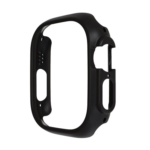 For Apple Watch Ultra 3 / Ultra 2 / Ultra 49mm Hard PC Smart Watch Case Anti-scratch Hollow Protective Frame - Black - 1
