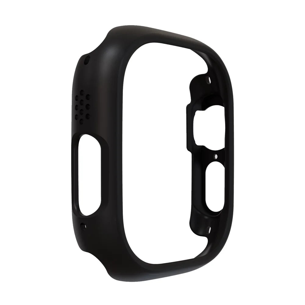For Apple Watch Ultra 3 / Ultra 2 / Ultra 49mm Hard PC Smart Watch Case Anti-scratch Hollow Protective Frame - Black - 2