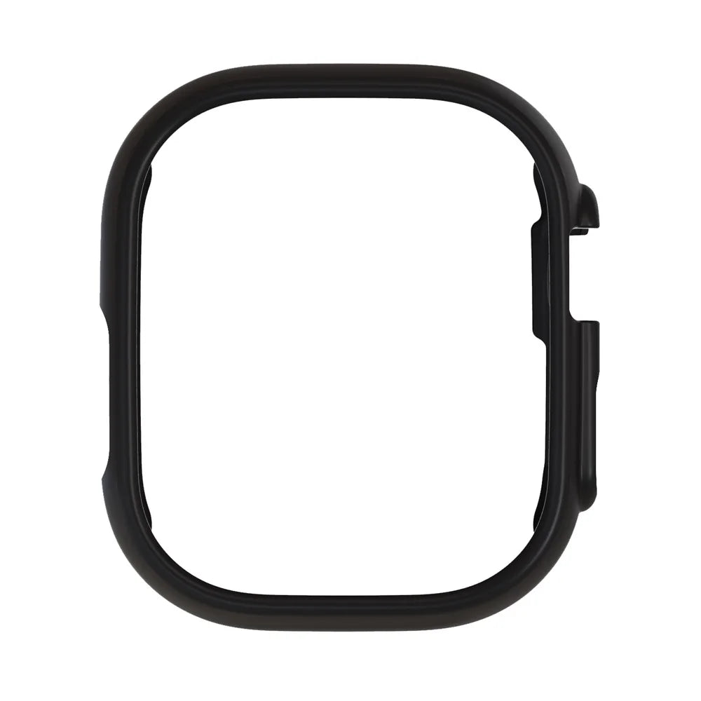 For Apple Watch Ultra 3 / Ultra 2 / Ultra 49mm Hard PC Smart Watch Case Anti-scratch Hollow Protective Frame - Black - 3