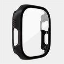 For Apple Watch Ultra 3 / Ultra 2 / Ultra 49mm Hard PC Case with Tempered Glass Screen Protector Overall Scratch-Proof Protective Cover - Black - 2
